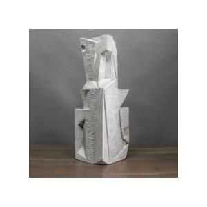 Sculpture cubiste moderne en hommage à Henri Laurens modèle blanc