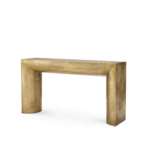 Handcrafted Wall-mounted Console Made Of Hand-hammered Brass