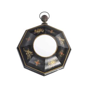 19th-century Wall Mirror Made Of Painted Sheet Metal, From The Napoleon III Era.