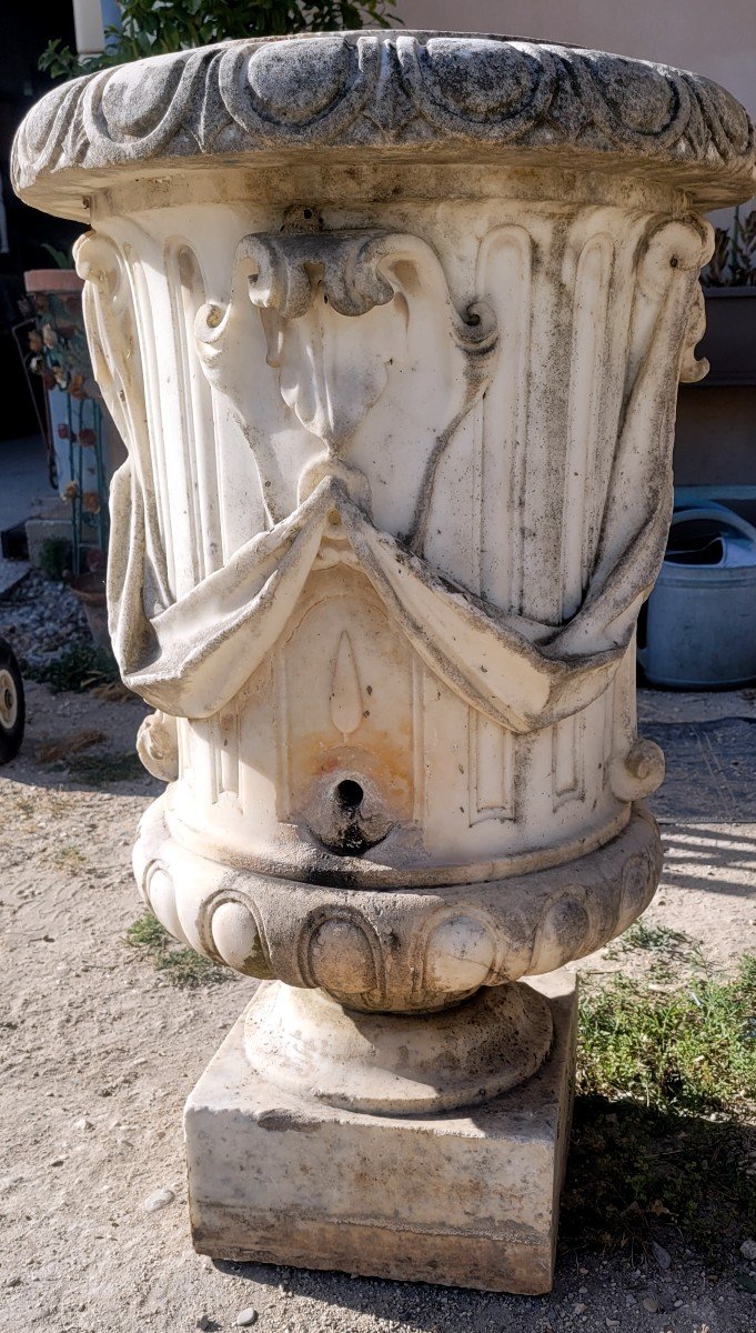 18th Century Marble Vase-photo-2