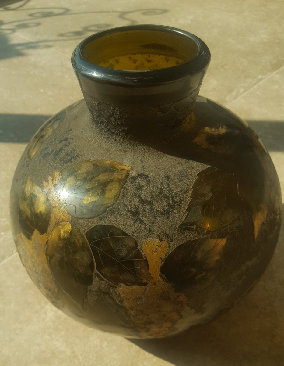 Ball Vase Signed Legras