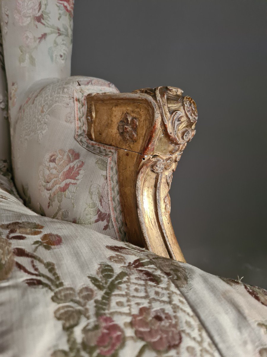 Pair Of Golden Bergères French Louis XV-photo-3