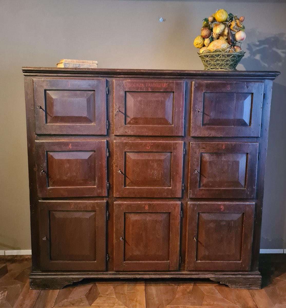 Sideboard With 9 Numbered Doors