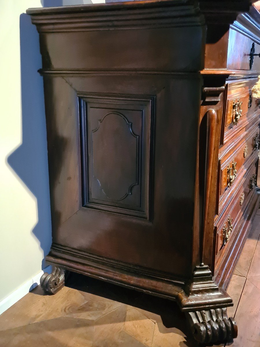 Commode à Quatre Tiroirs En Noyer 17ème Siècle-photo-1