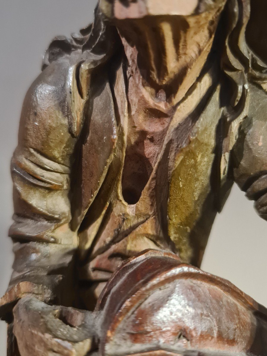 Paire De Sculptures En Bois Représentant Deux Sorsières-photo-1