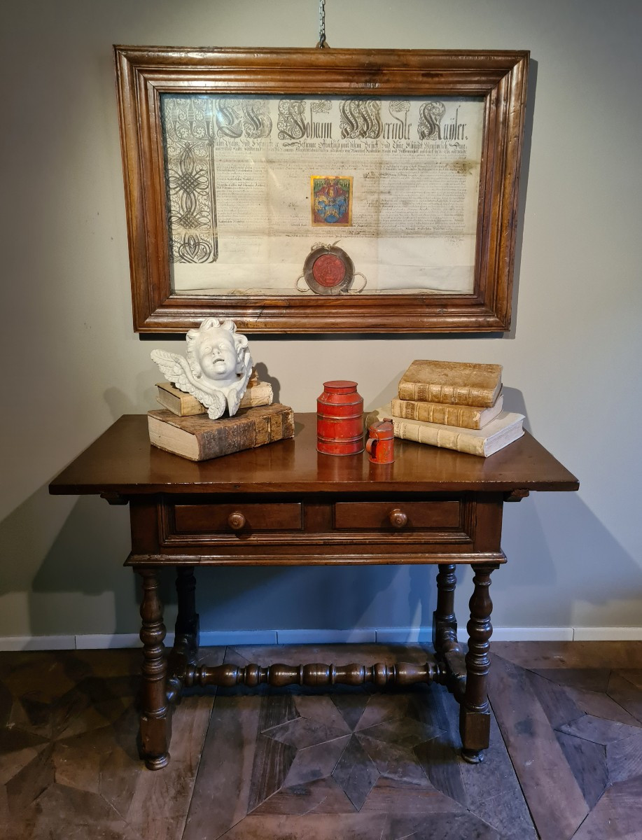 Noble Manuscript From 1669 On Parchment-photo-4
