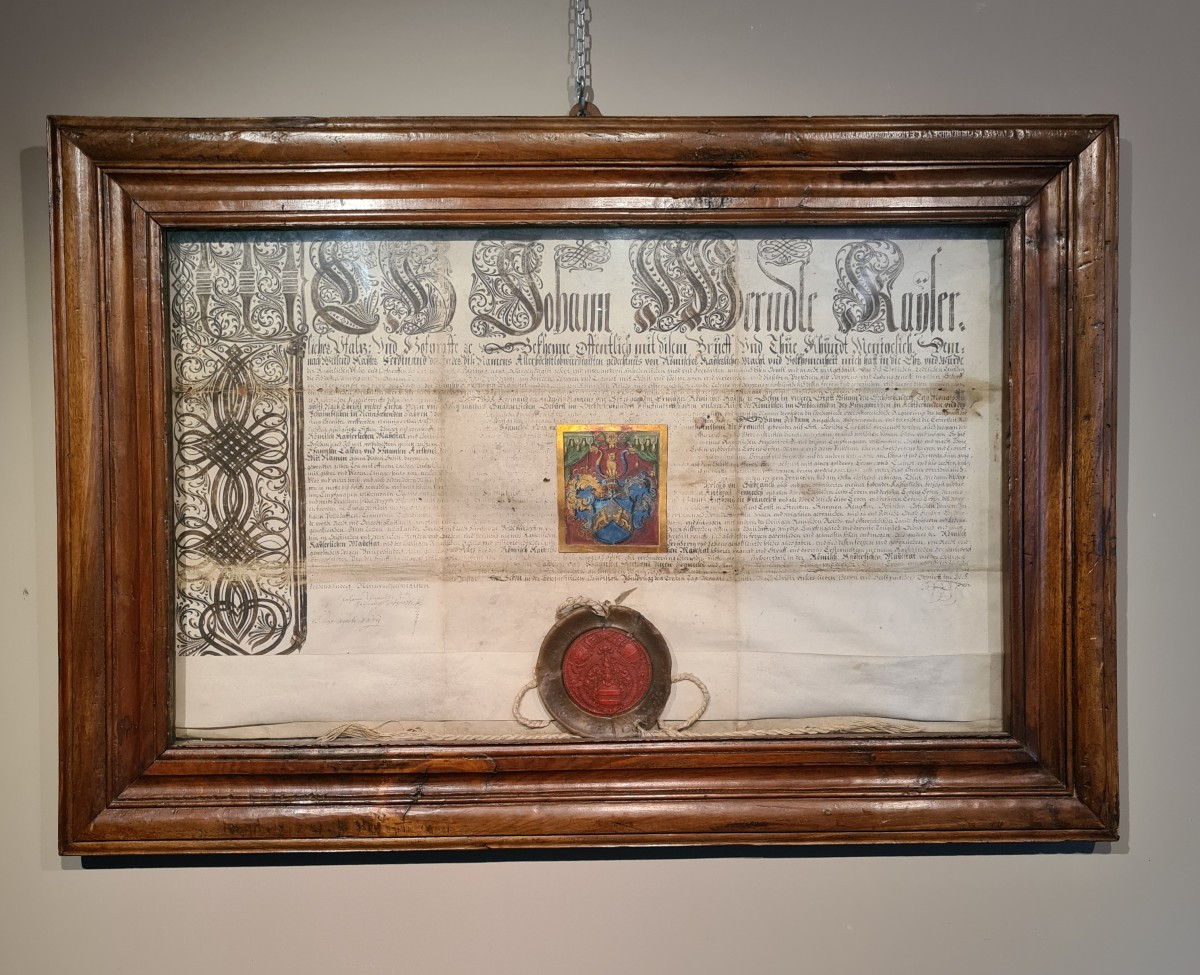 Noble Manuscript From 1669 On Parchment