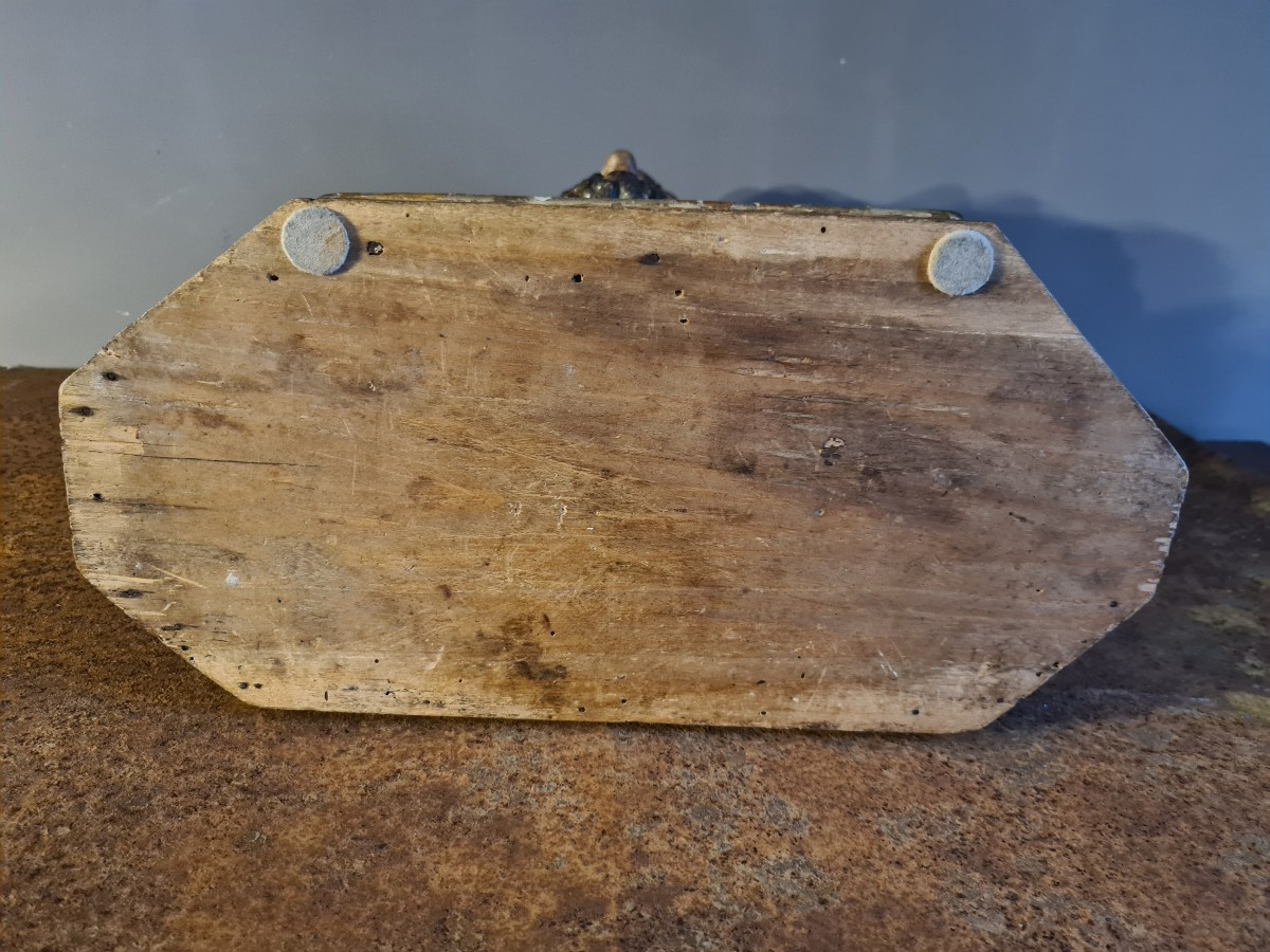 Male Bust In Carved Wood 17th Century -photo-5