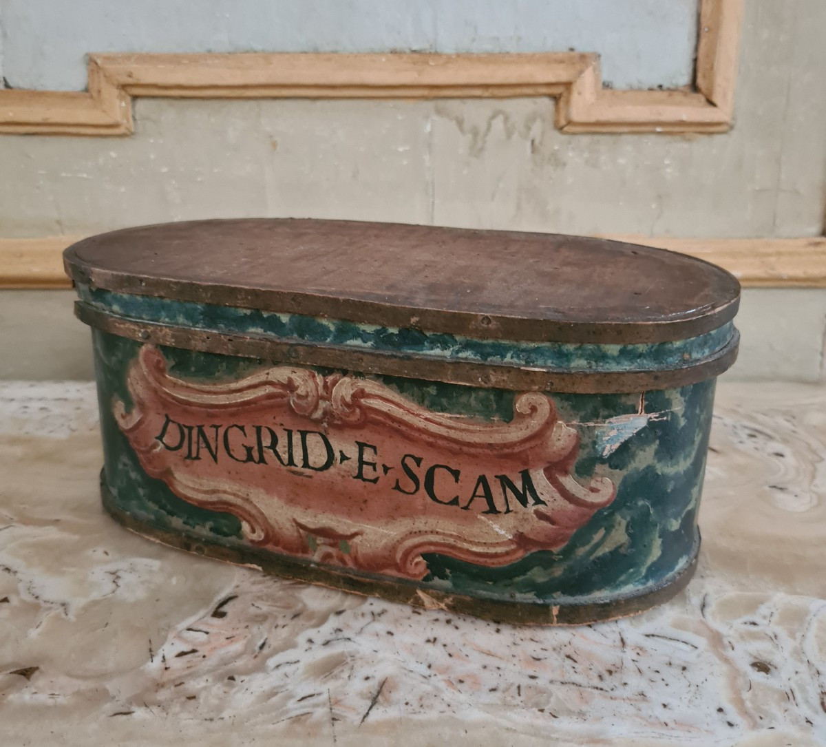 Group Of Eight Polychrome Wooden Pharmacy Containers Late 18th Century -photo-4