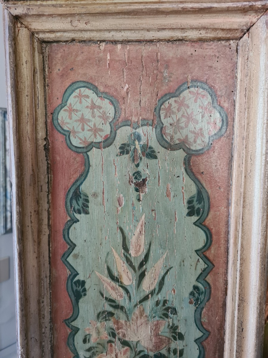 Corner Cabinet In Painted And Lacquered Wood Original Polychrome XVIIIth Century -photo-2