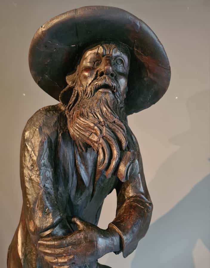 Rare grande sculpure sculptée et gravée de Pitocco, Vénétie, milieu du XVIIIe siècle.-photo-4