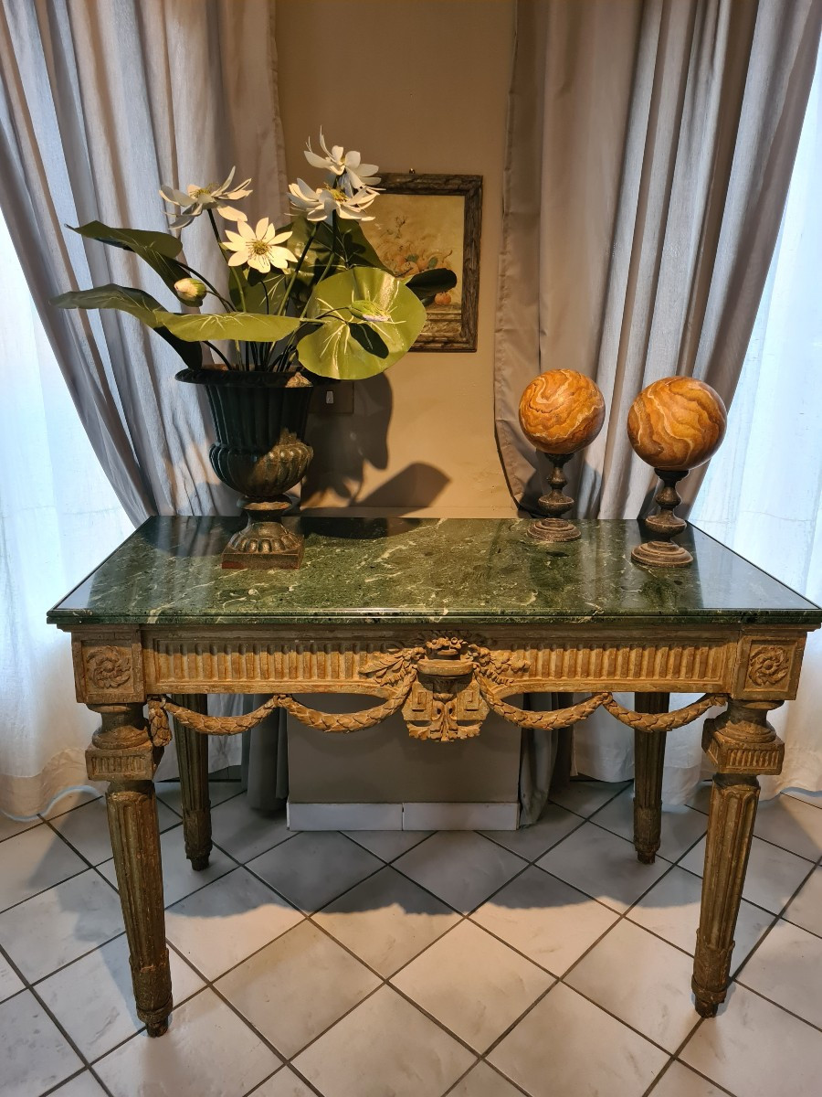 Pair Of Cast Iron Cases With Painted Copper Flowers And Leaves-photo-2