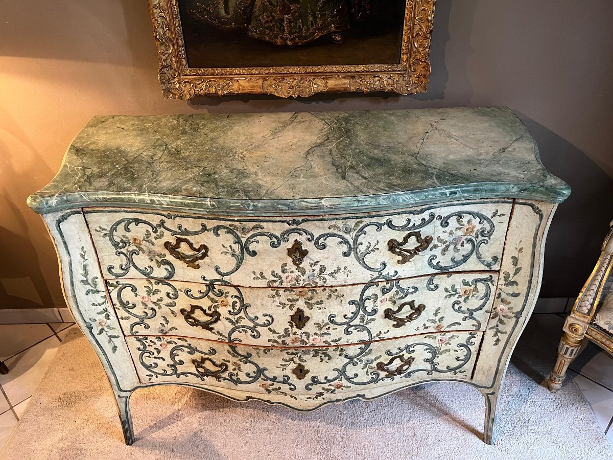 Commode baroque génoise de style Louis XV-photo-2