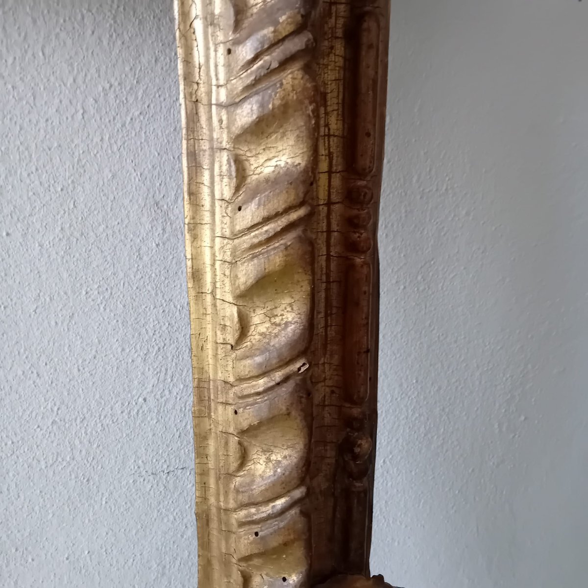 Finely Carved And Gilded Wooden Frame, Tuscany, 18th Century-photo-1