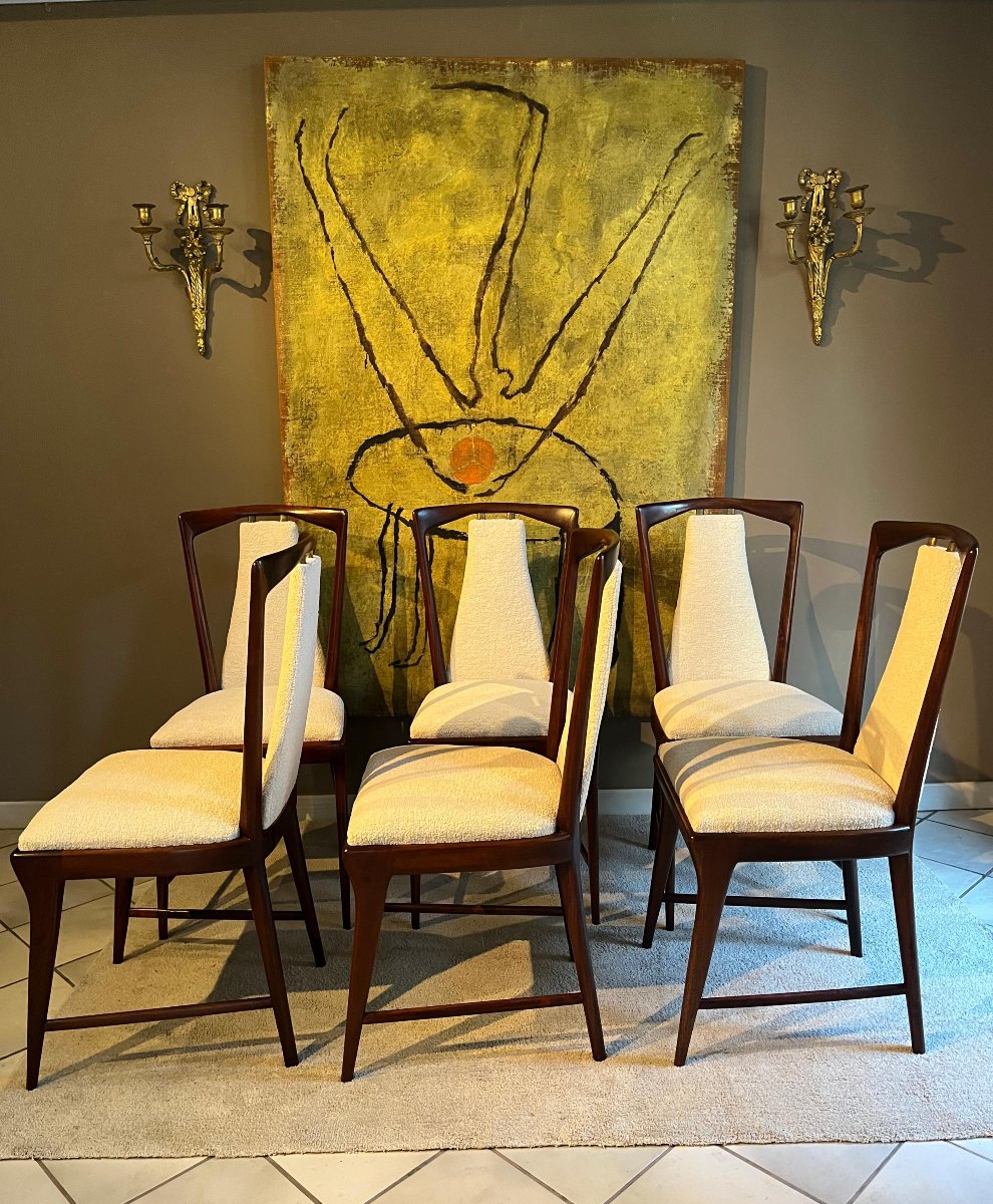 Osvaldo Borsani  Six chaises des années 1950-photo-3