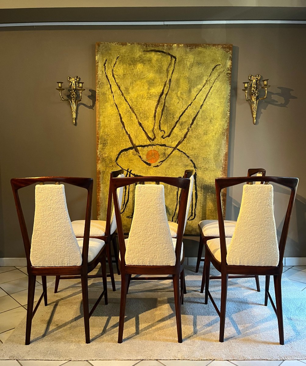 Osvaldo Borsani  Six chaises des années 1950-photo-4