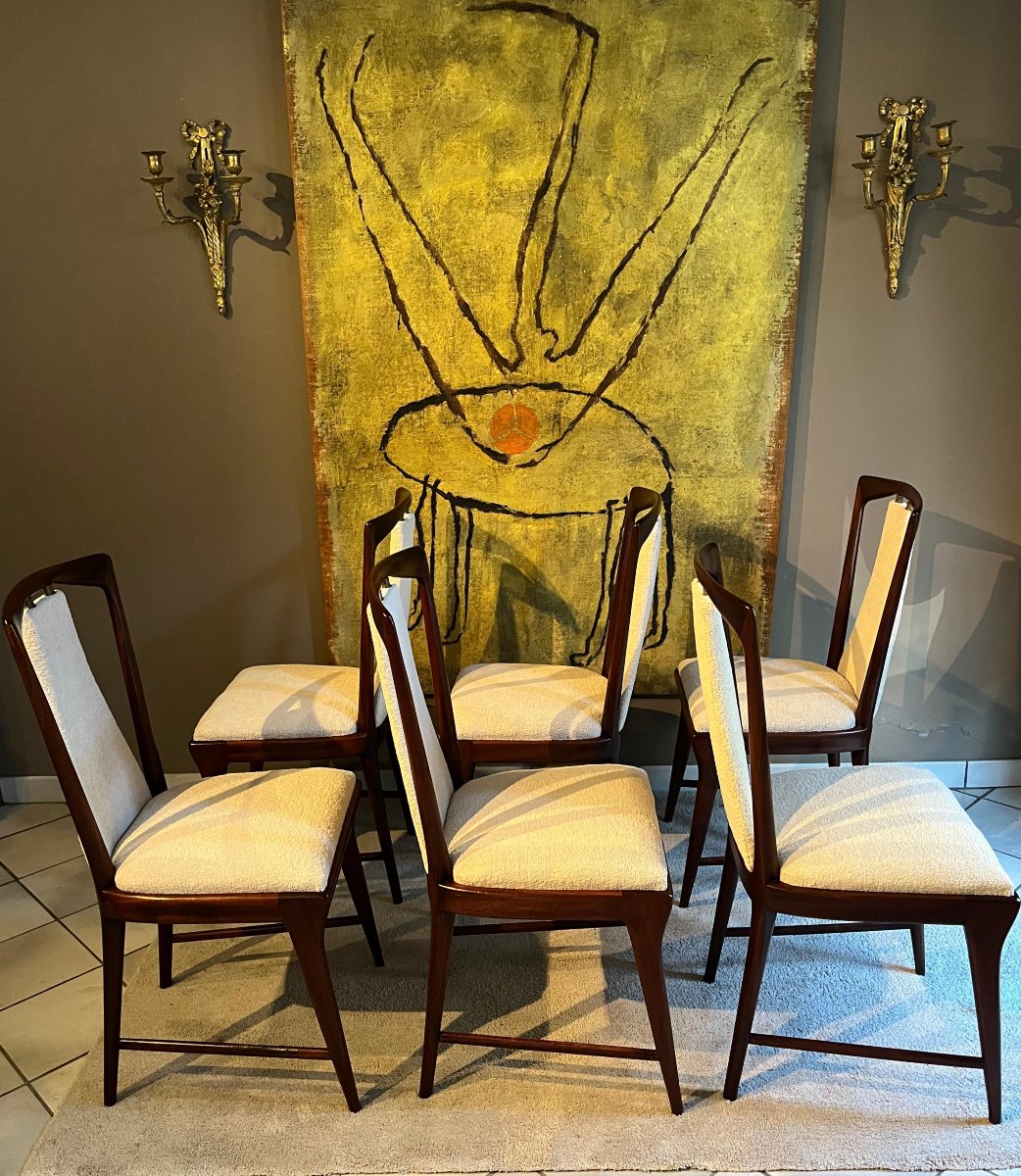 Osvaldo Borsani  Six chaises des années 1950-photo-2