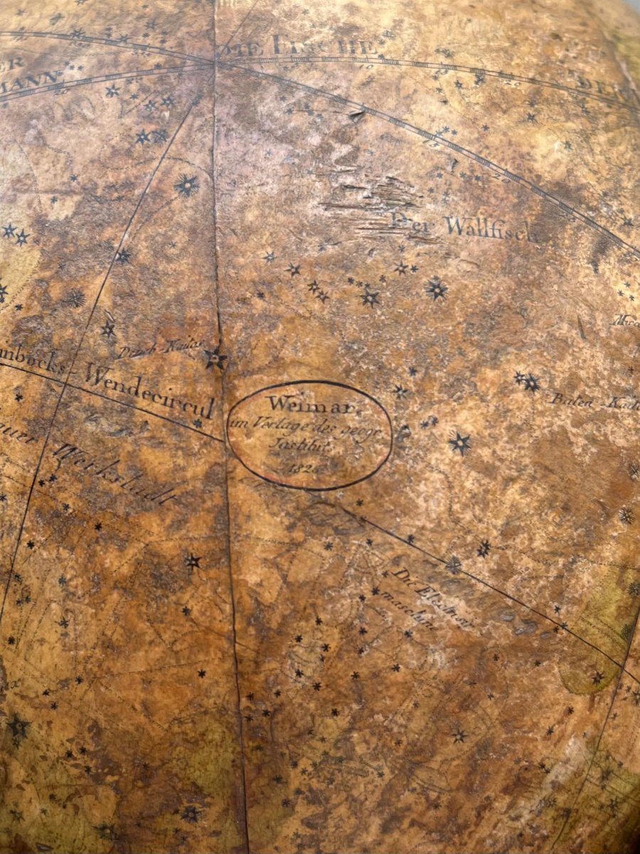 Globe céleste signé et daté-photo-2
