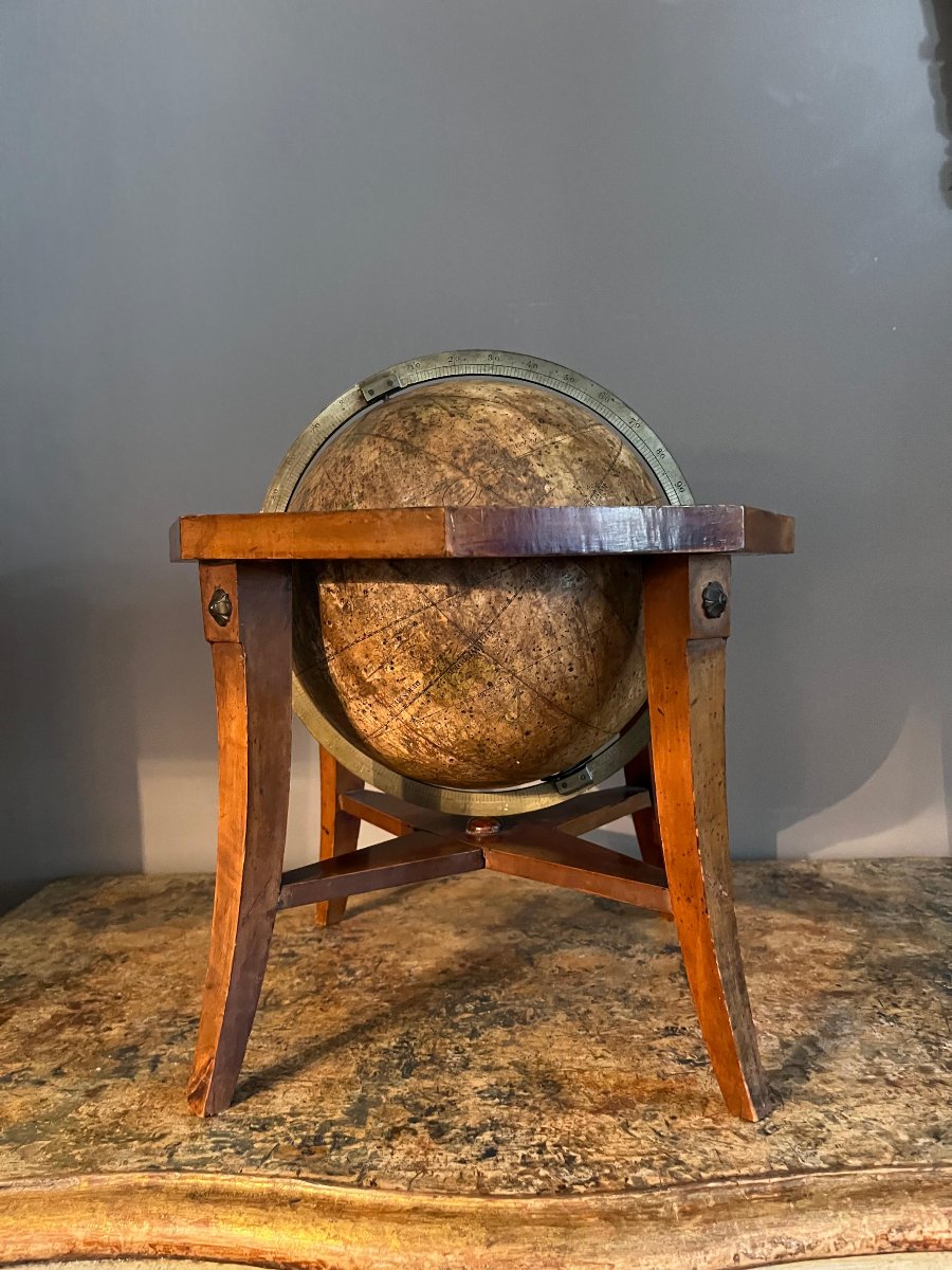 Globe céleste signé et daté-photo-5