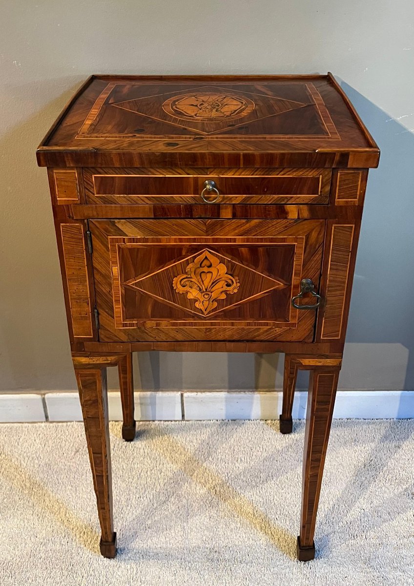 Louis XVI Inlaid Coffee Table, Lombardy, Late 18th Century-photo-2