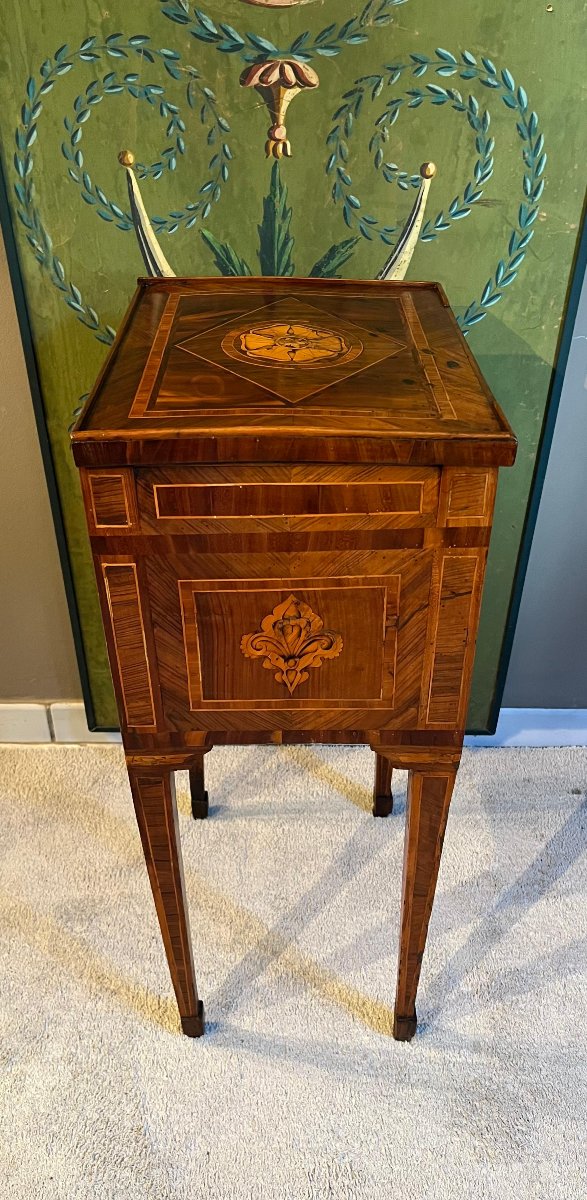 Louis XVI Inlaid Coffee Table, Lombardy, Late 18th Century-photo-4