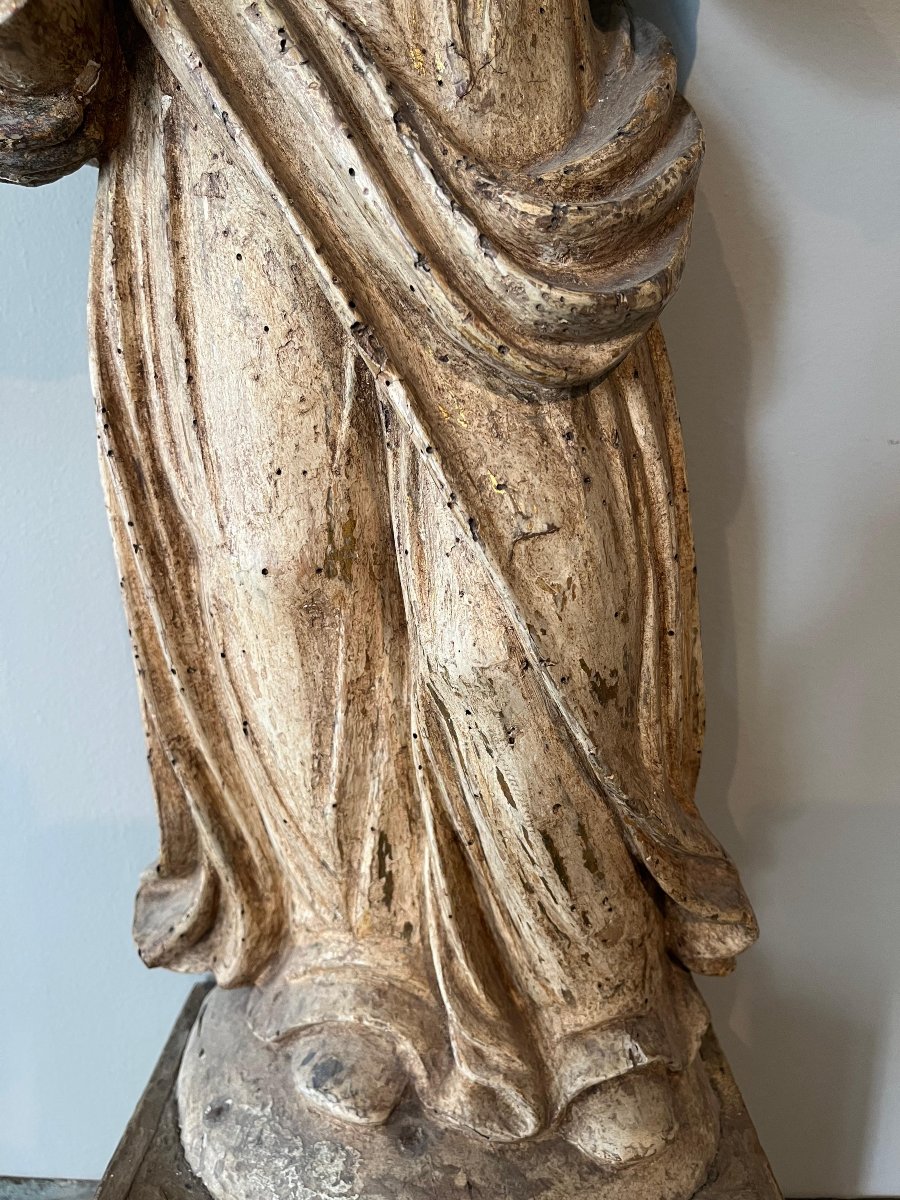 Wooden Sculpture Depicting An Evangelist-photo-1