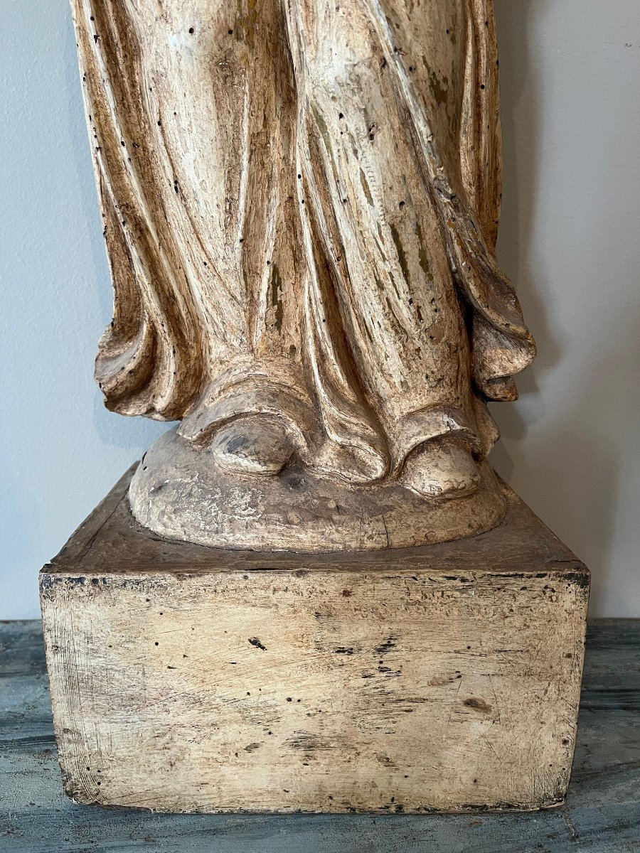 Wooden Sculpture Depicting An Evangelist-photo-2