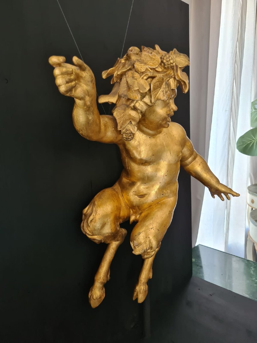 Carved And Gilded Wooden Sculpture -photo-2