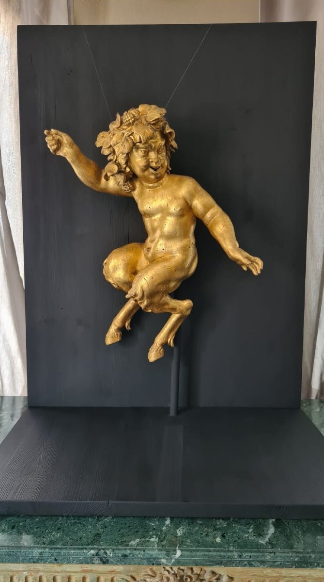 Carved And Gilded Wooden Sculpture -photo-4