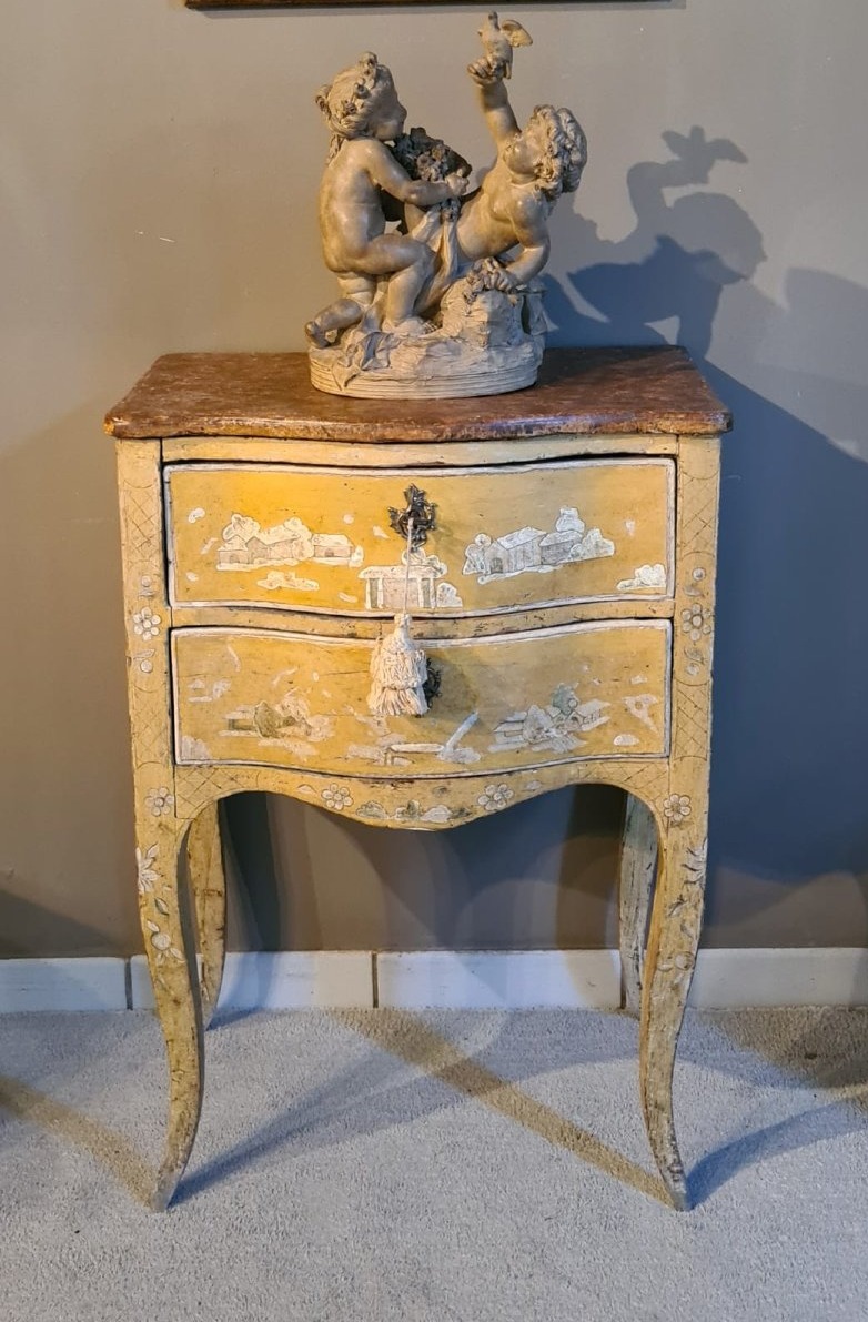 Small Curved Chest Of Drawers, Lacquered