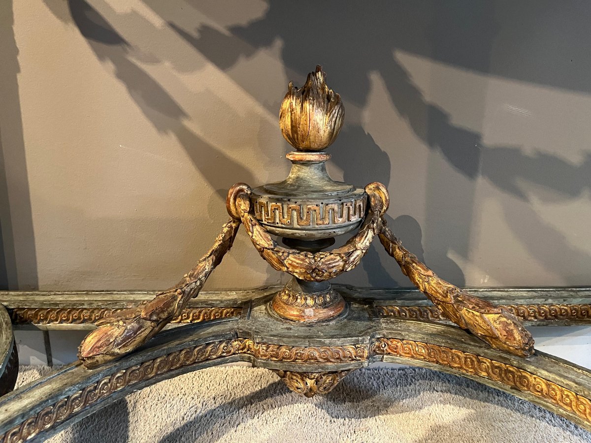 Carved And Lacquered Wooden Console Table, Turin, 18th Century-photo-4