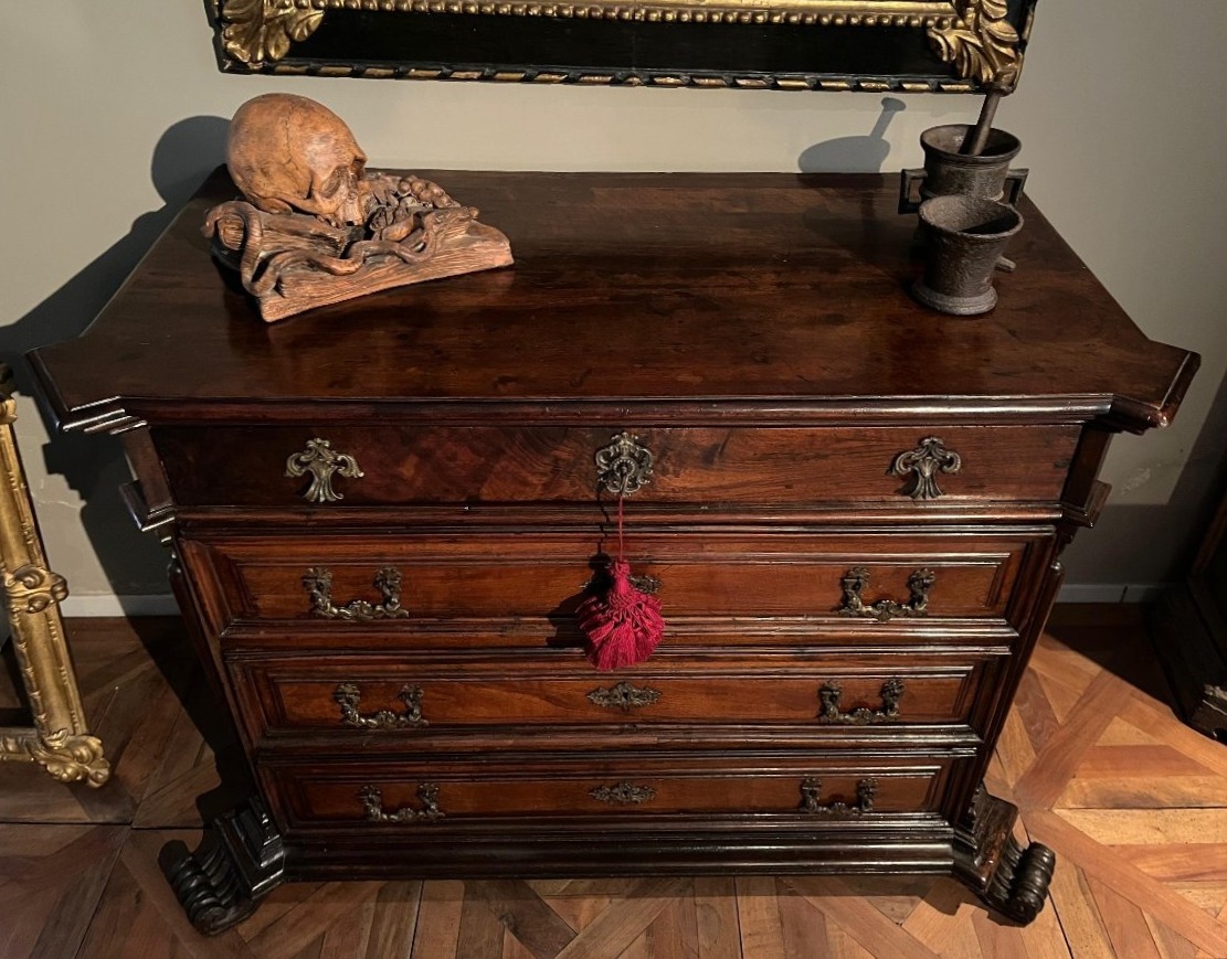 Commode en noyer, XVIIe siècle-photo-4
