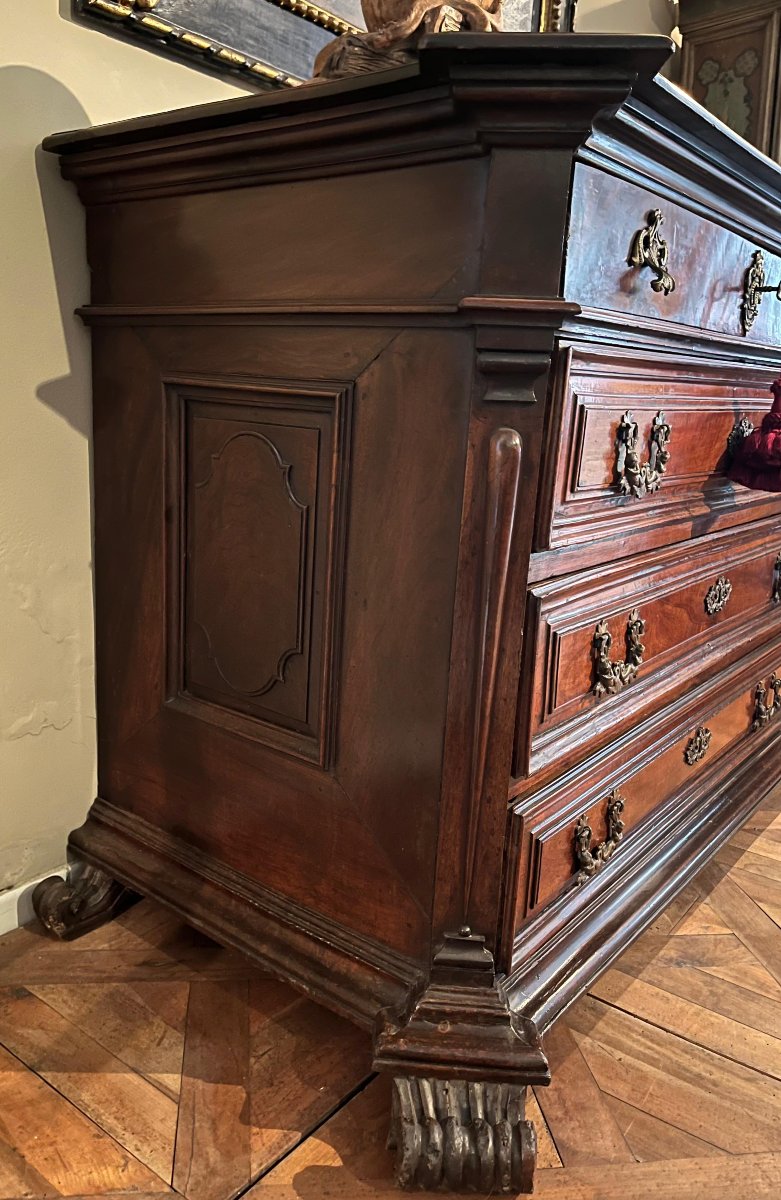 Commode en noyer, XVIIe siècle-photo-1