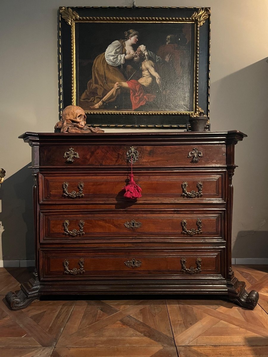 Commode en noyer, XVIIe siècle