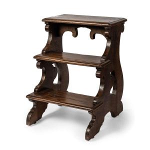 17th Century Lombardo Library Ladder In Walnut