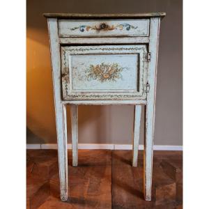 Lacquered And Painted Bedside Table