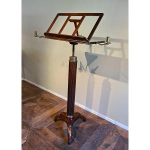 Carved Mahogany Wood Lectern With Adjustable Height 19th Century