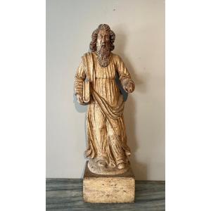Sculpture en bois représentant un évangéliste