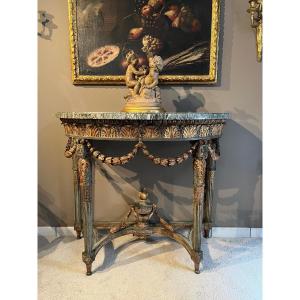Console en bois sculpté et laqué, Turin, XVIIIe siècle