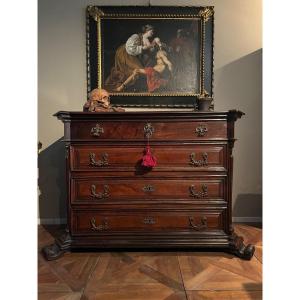 Commode en noyer, XVIIe siècle