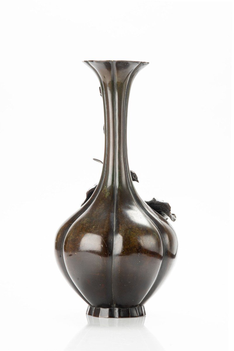 Genryusai Seiya  - A Japanese Bronze Vase-photo-2