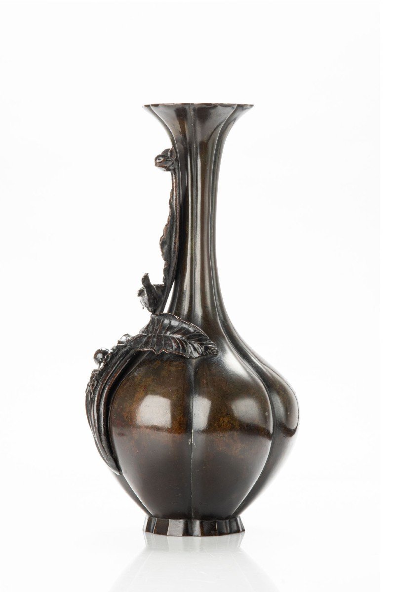 Genryusai Seiya  - A Japanese Bronze Vase-photo-3