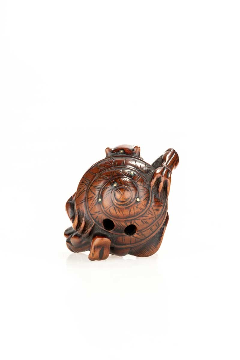 A Boxwood Netsuke Depicting An Oni And The Setsubun Festival-photo-2