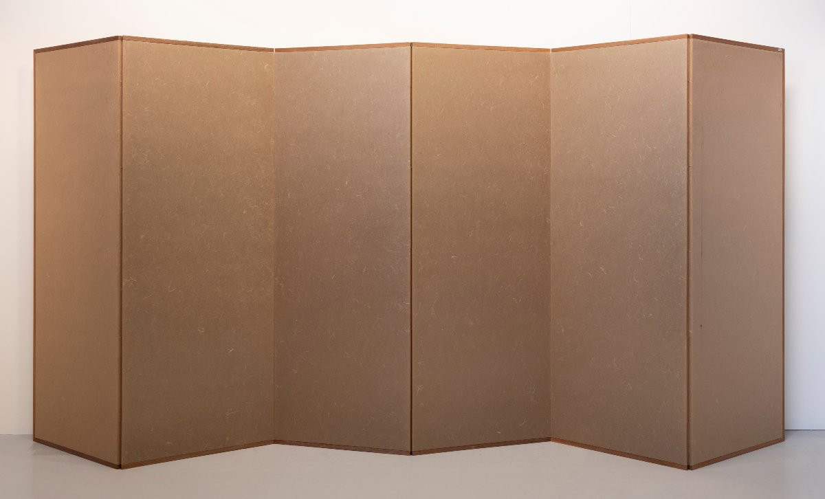 A Six-panel Screen Depicting A Pair Of Deer In A Winter Landscape-photo-7