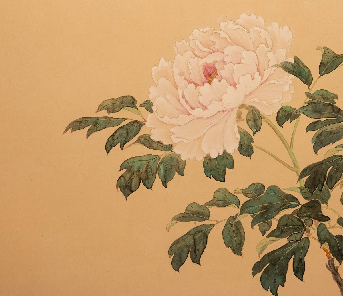 Paravent pliant à deux panneaux représentant une scène naturaliste-photo-2