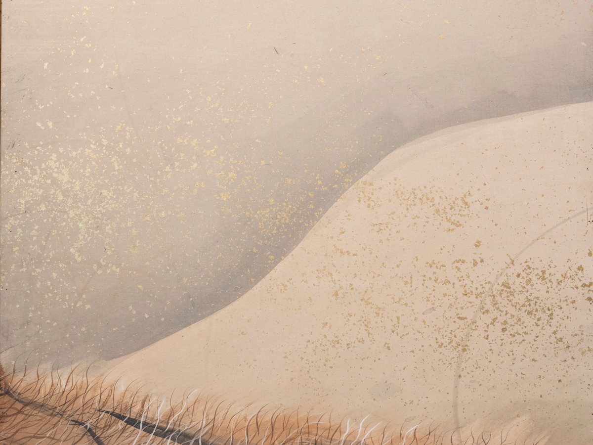 A Six-panel Screen Depicting A Majestic Tiger-photo-5