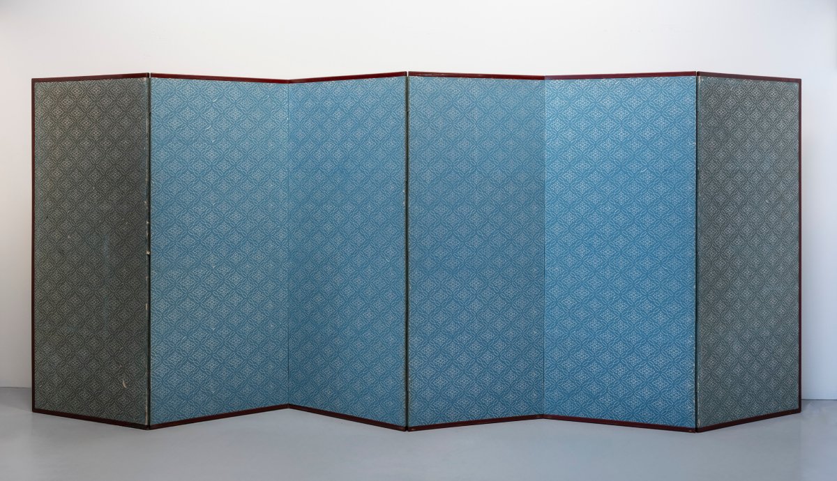 A Six-panel Screen Depicting A Majestic Tiger-photo-8