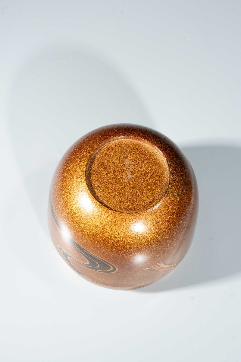 A Gold-lacquer Natsume With Maple Leaves And A Stream-photo-5