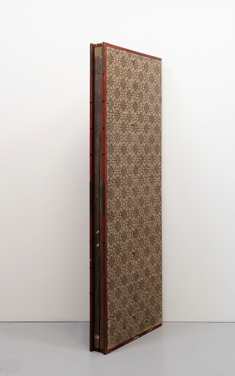 Paravent à six panneaux en papier représentant un jardin de chrysanthèmes-photo-7