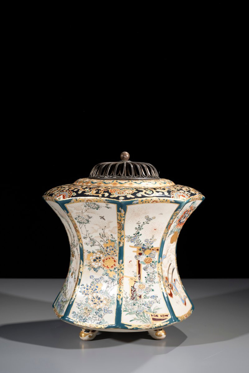 Grand kōro Satsuma octogonal en forme de lanterne-photo-2